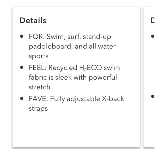 Athleta Twist Front Tall Tankini 34B/C - Picture 9 of 10